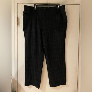 Gloria Vanderbilt Charcoal Plaid Pants